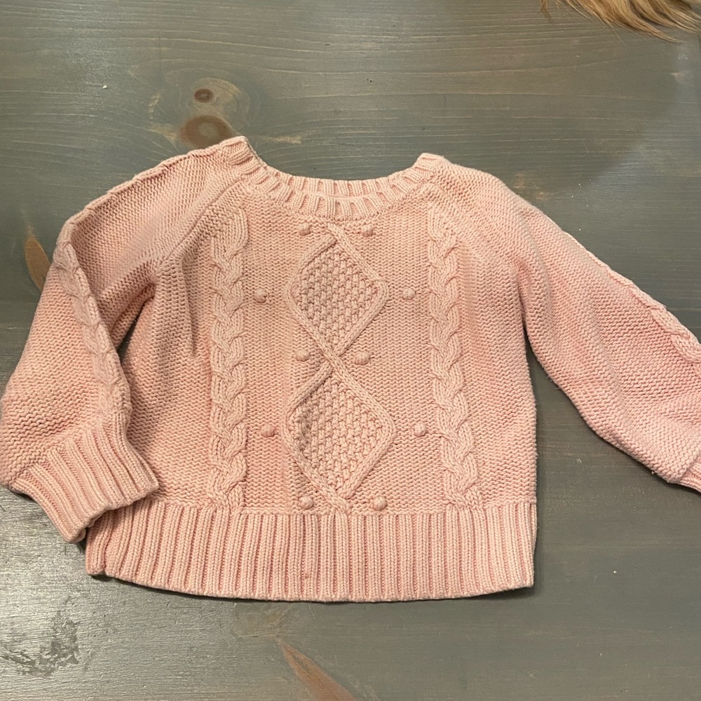 Gap cable knit pink sweater size 4T